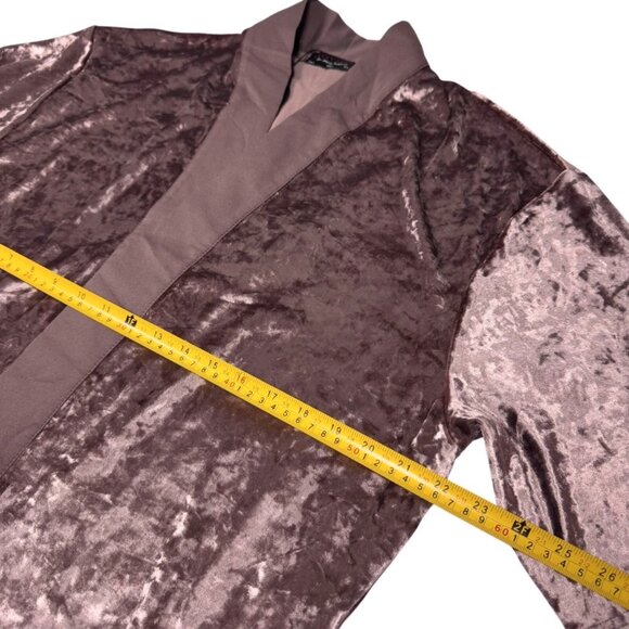 NWT Dress Forum Crushed Velvet Kimono Cardigan Sz L Pink Boho Whimsigoth Artsy - Picture 7 of 13